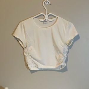White tna crop top